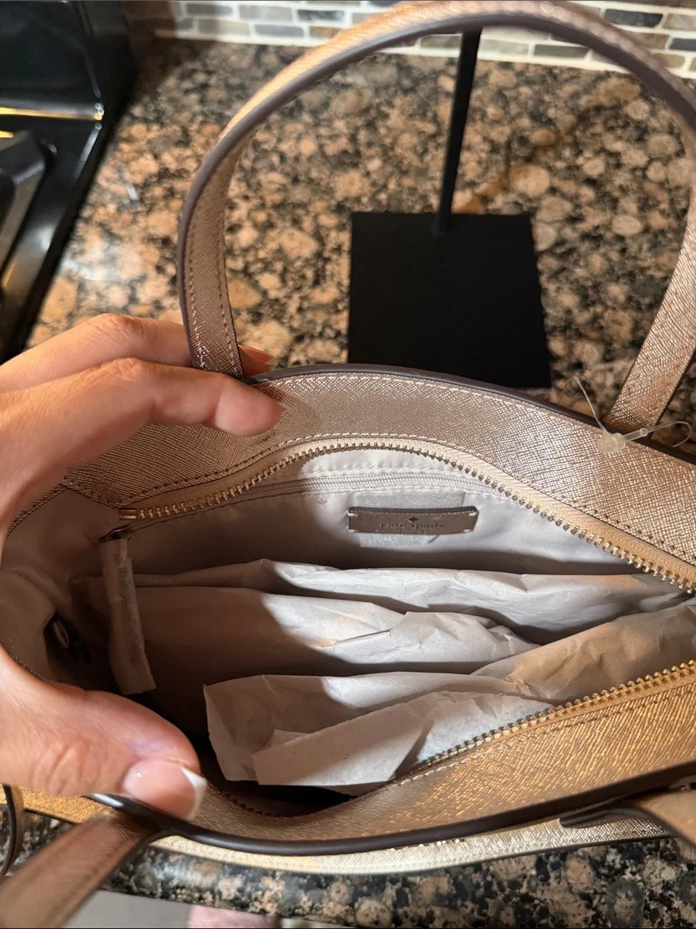 kate spade compact gold